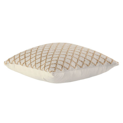 Set van 2 Handgemaakte Sierkussens 40x40 cm – Katoen & Jute – Natuurlijke Look