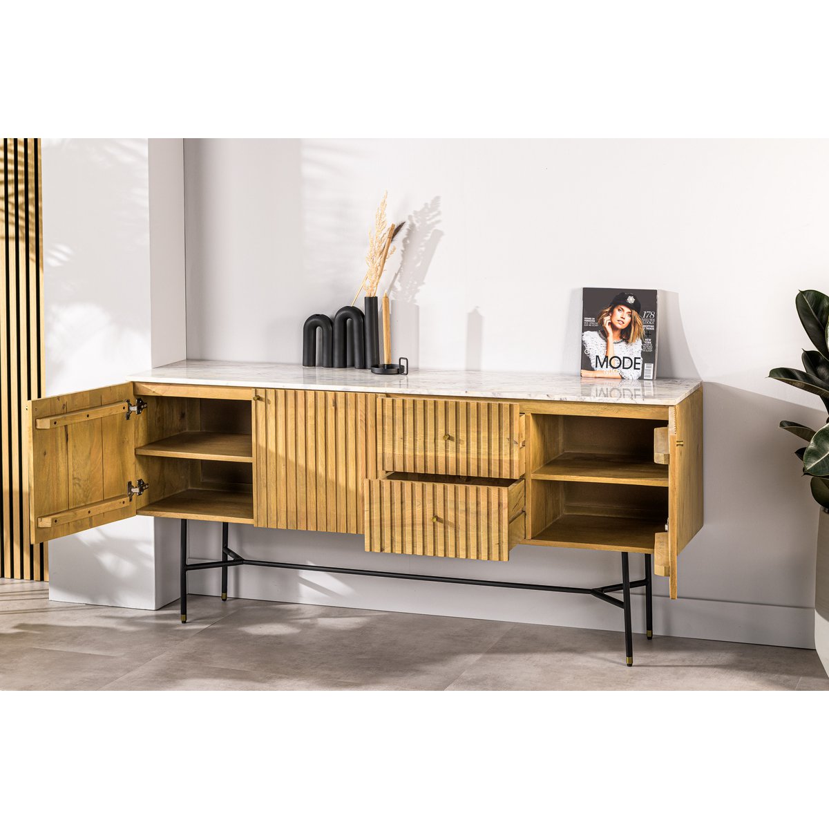 Dressoir, 175 cm, naturel