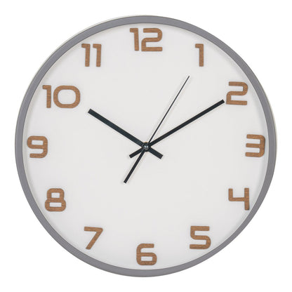 Greenwich Wandklok, grijs, geruisloos, rond, ø35 cm |woon-meubel.nl