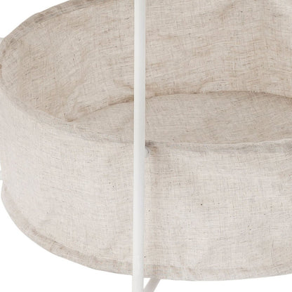 Inklapbare ronde bijzettafel met opbergruimte – Ø 47 cm | Voor binnen en buiten