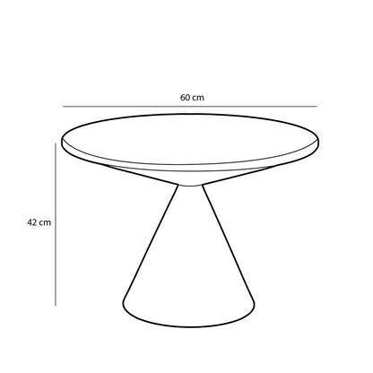 Table d'appoint Royal - H42 x Ø60 cm - Métal - Noir
