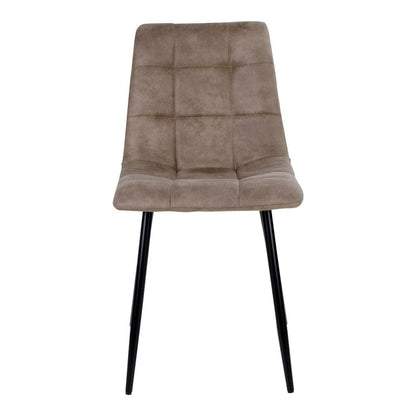 Chaise de salle à manger Middelfart - Microfibre marron clair - Lot de 2