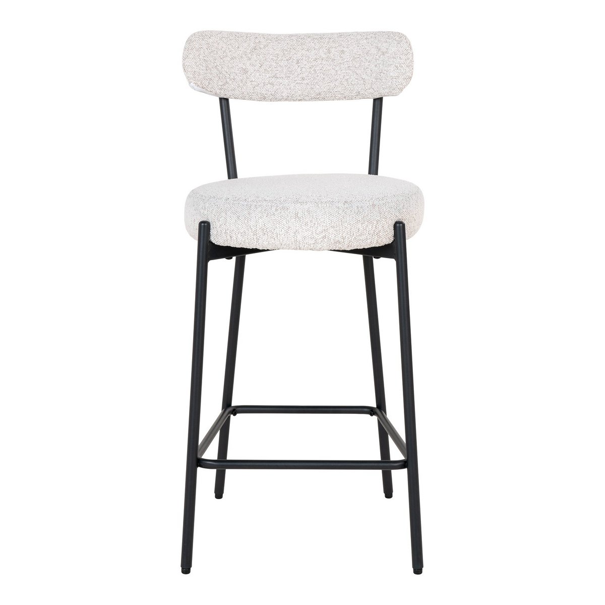 Badalona Counter Chair - Barkruk, wit bouclé