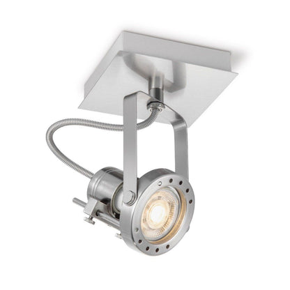 LED Wall Spot Robo - dimmable - brushed steel