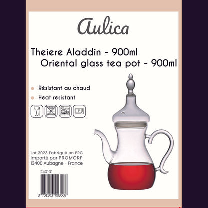 Aladin Glazen Theepot – 900 ml (Transparant) - AULICA