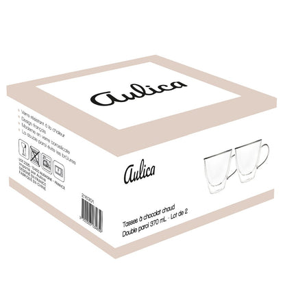 Set van 2 Theekopjes – Dubbelwandig Borosilicaatglas – 370 ml |woon-meubel.nl