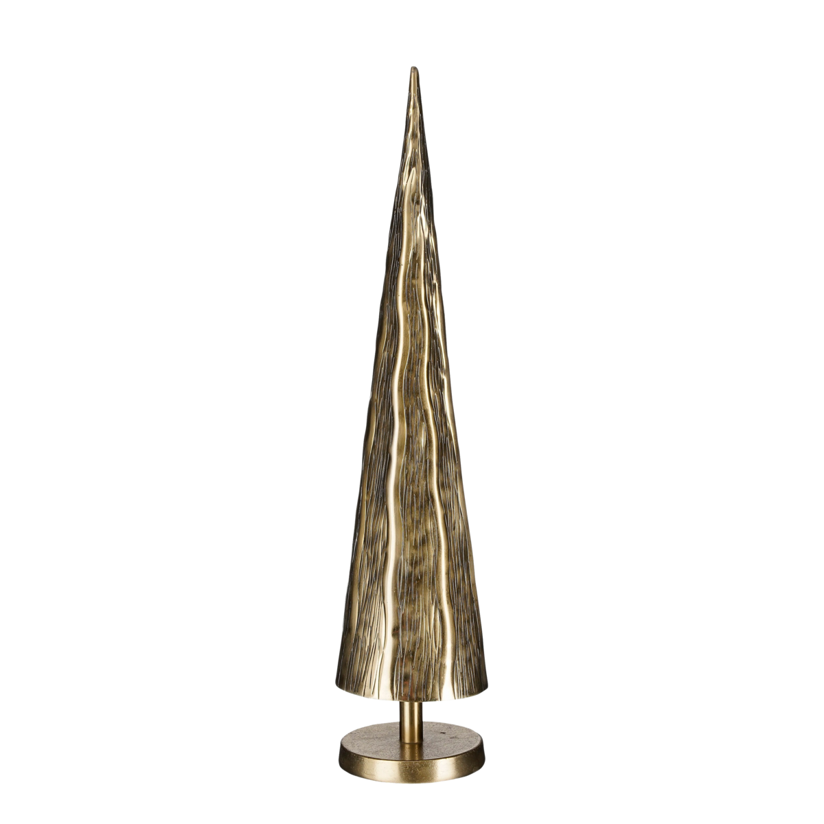 Cezar Decoratie Kerstboom - H55 x Ø13 cm - Aluminium - Goud