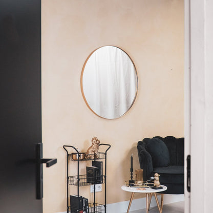 Spiegel - Ronde Wandspiegel - Metaal - Goud - Ø80cm |woon-meubel.nl