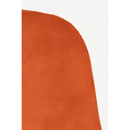 Montelli Dining Chair - Velvet - Orange