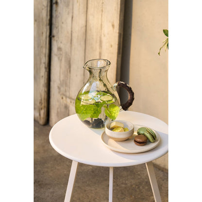 Bijzettafel Buiten - H58 x Ø38 cm - Metaal - Wit |woon-meubel.nl