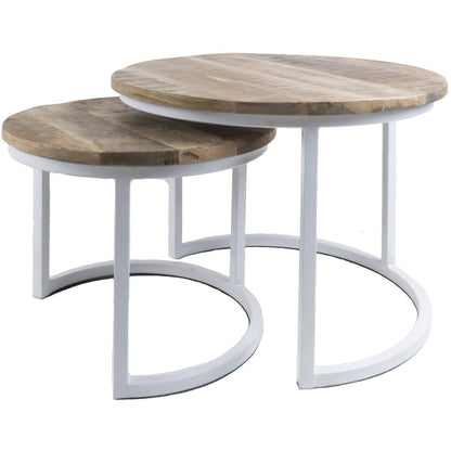 Table basse Bart Blanche - Lot de 2