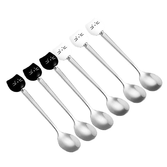 🐾 Aulica Theelepels Set – Katten Design