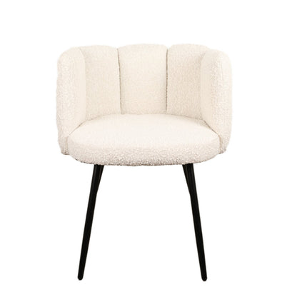 High five stoel wit parelmoer (boucle) - Set van 2