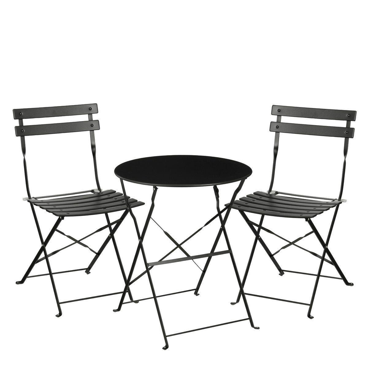 Laurence Bistroset Zwart- Metaal - Set van 3 |woon-meubel.nl