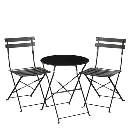 Laurence Bistroset Zwart- Metaal - Set van 3 |woon-meubel.nl