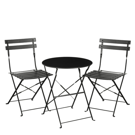 Laurence Bistroset Zwart- Metaal - Set van 3 |woon-meubel.nl