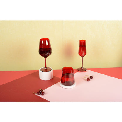 Set van 6 Rode Champagneglazen – Aulica | woon-meubel.nl