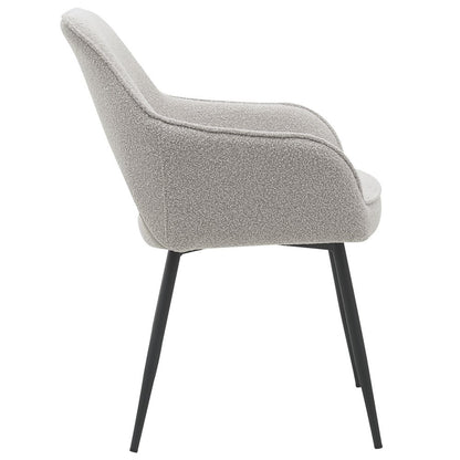 Eetkamerstoel Gina – Bouclé – Naturel |woon-meubel.nl