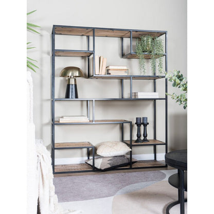 Vakkenkast Huub Hout 210 x 145 cm – Roomdivider|woon-meubel.nl