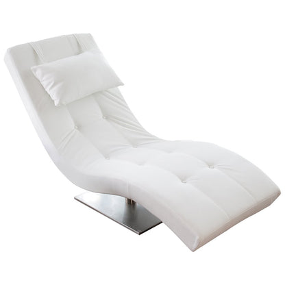 Relax ligbed wit kunstleer look |woon-meubel.nl