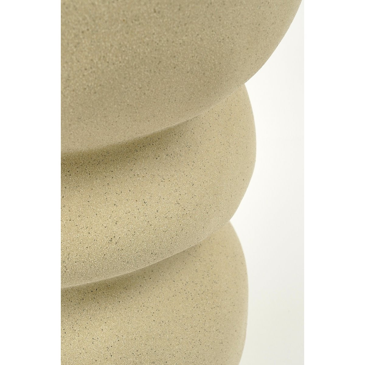 Screw Bijzettafel - L29 x B29 x H41 cm - Keramiek - Beige