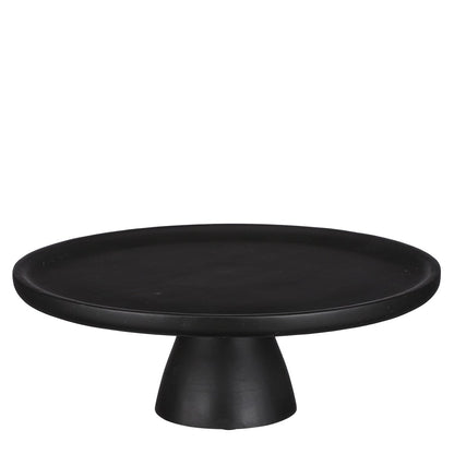 Présentoir à gâteaux Tallo - H10 x Ø30 cm - Bois de manguier 100% FSC - Noir