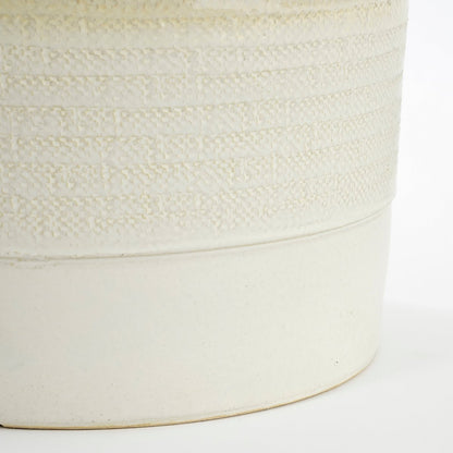 Olof Bloempot Terracotta, Crème - H20 x Ø22 | woon-meubel.nl
