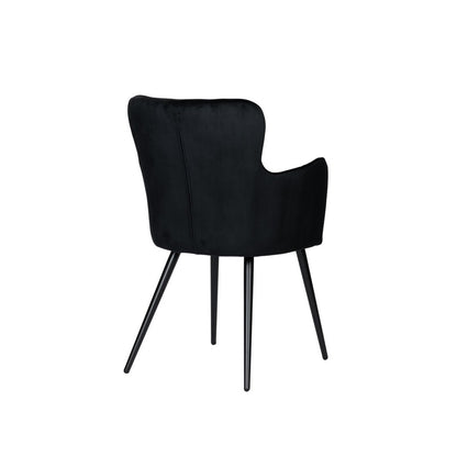Fauteuil à oreilles noir (lot de 2)