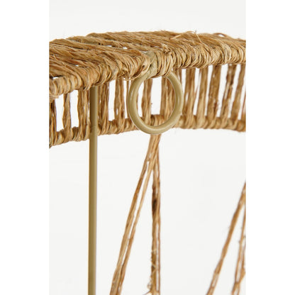 Ludy Wandspiegel - H5 x Ø70 cm - Jute - Lichtbruin |woon-meubel.nl