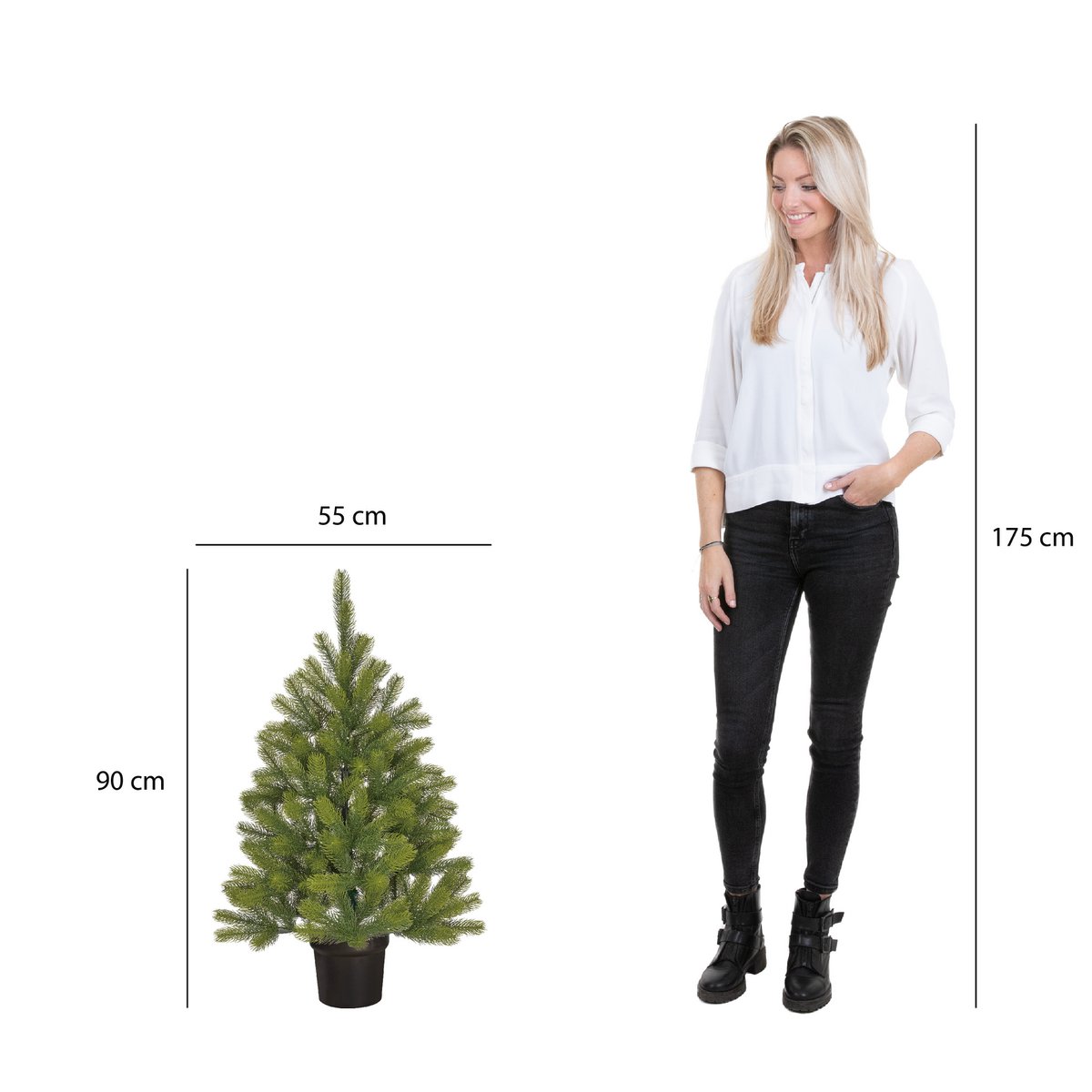 Nigata Kunstkerstboom - H90 x Ø55 cm - Groen