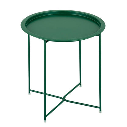 Bijzettafel met opbergruimte – Ø 47 cm | In verschillende kleuren | Voor binnen en buiten