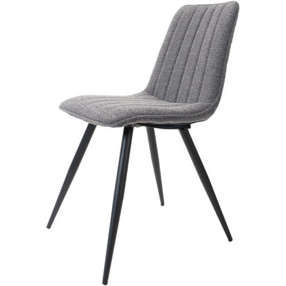 Eetkamerstoel Joppe Grey Bouclé |woon-meubel.nl