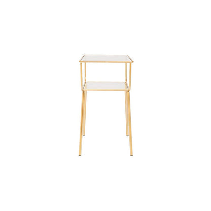 Side table / Bedside table - Metal &amp; Glass - Gold -50x35x60cm