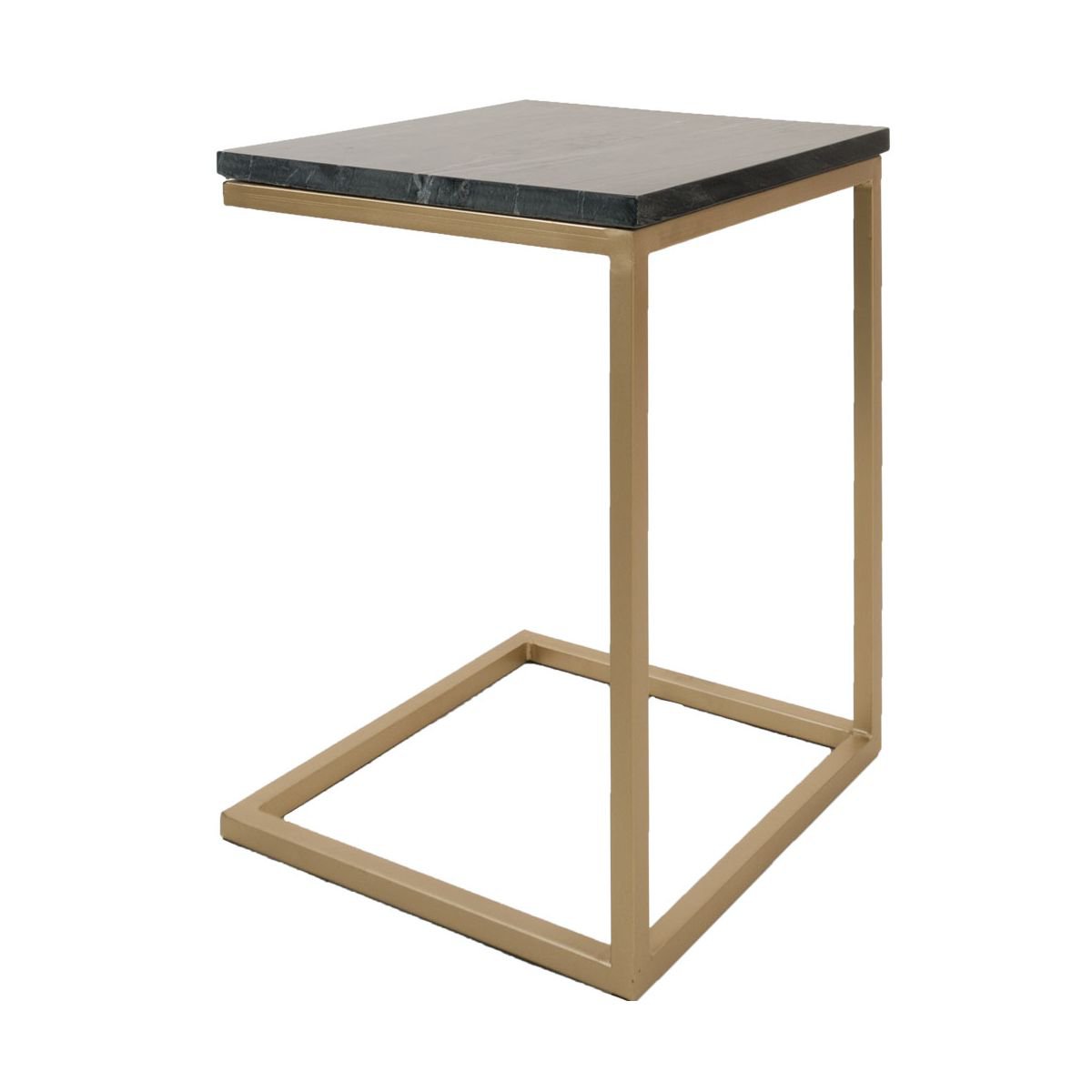 Table pour ordinateur portable Mitch Marble - Noir/Or
