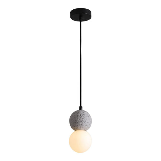 Leeds Hanger - Hanger in grijs, bolvormig, stoffen koord
