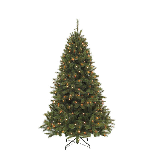 Bristlecone Kunstkerstboom met LED Verlichting - H215 x Ø127 cm - Donkergroen