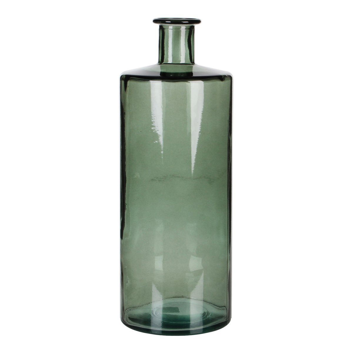 Guan Fles Vaas - H40 x Ø15 cm - Gerecycled Glas - Groen