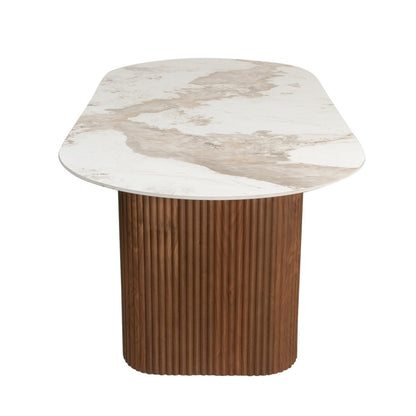 Urban Chique Eettafel Keramiek Marmer |woon-meubel.nl