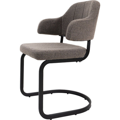 Eetkamerstoel Eros Brown bouclé |woon-meubel.nl