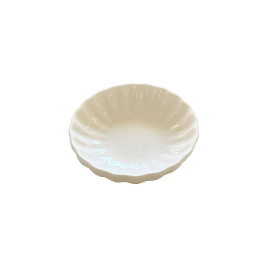 Witte ronde keramische schaal