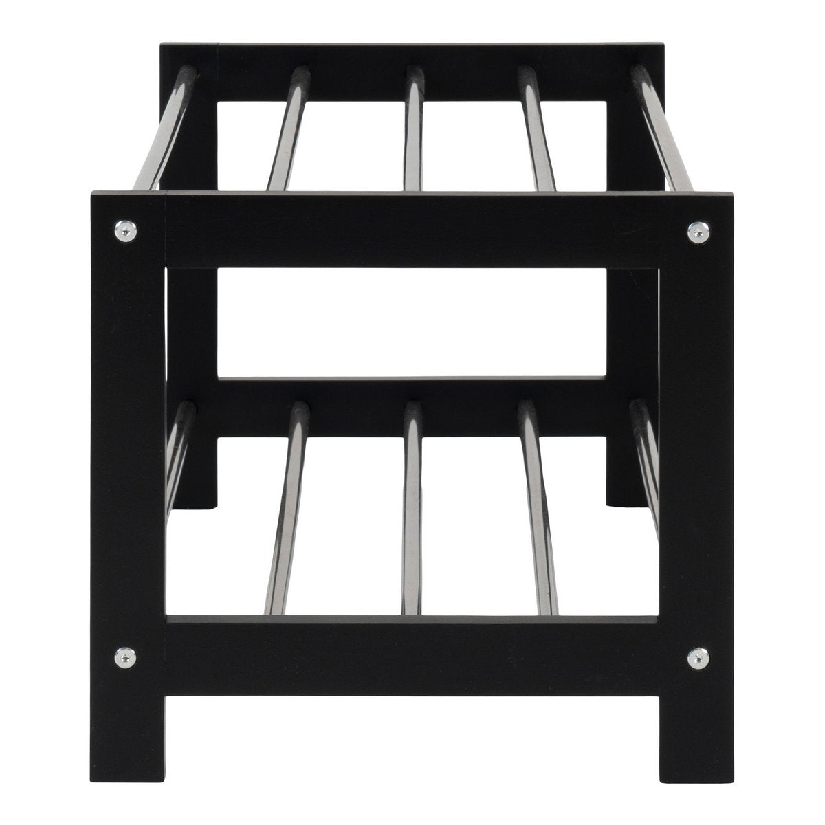 Padova Shoe Rack - Black, Poplar/Steel