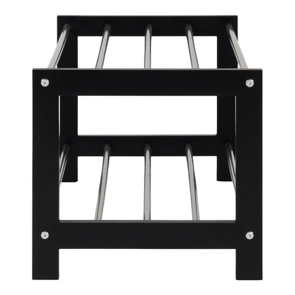 Padova Shoe Rack - Black, Poplar/Steel