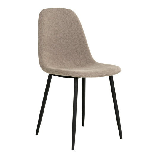 Stockholm Dining Chair - Eetkamerstoel, steen met zwarte poten, HN1231 - set van 2