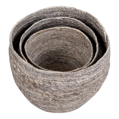 Tivoli Baskets - Gray, Corn Leaf - Set of 3