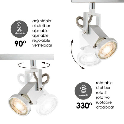 LED Surface-mounted spotlight Cali 2 - incl. dimmable LED lamp - steel