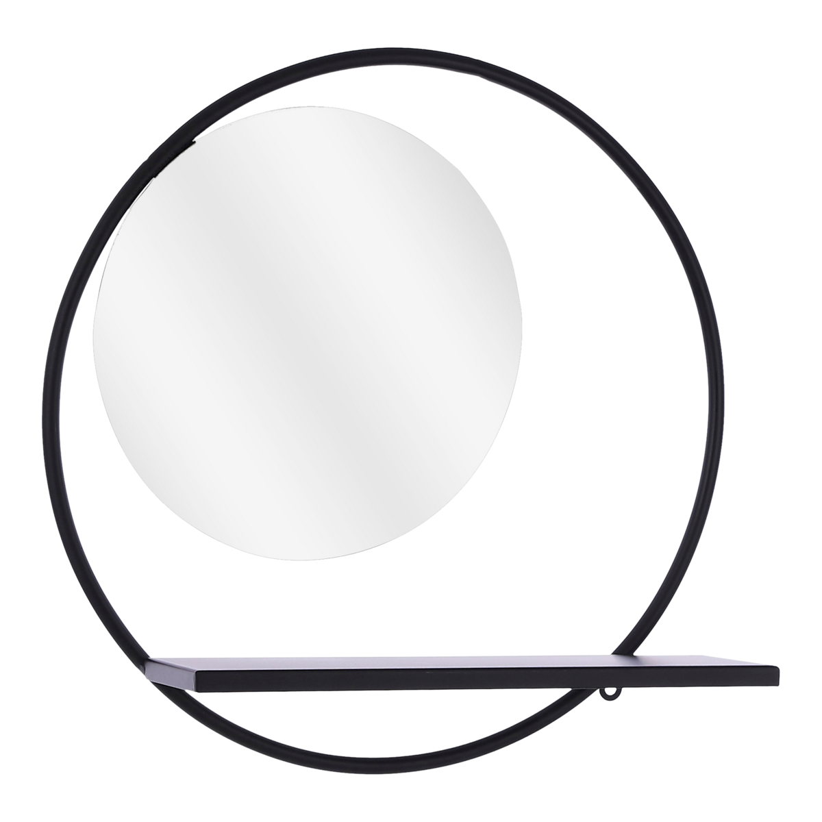 Phoenix Wall Mirror - W11 x Ø39 cm - Metal - Black
