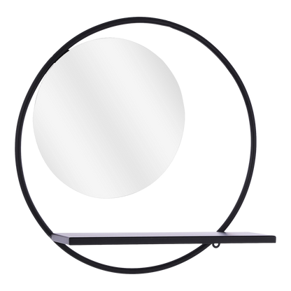 Phoenix Wall Mirror - Metal - Black