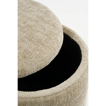 Storage pouf - H41 x Ø42 cm - Light grey