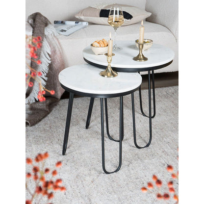 Salontafel Milan - Marmer - 49 cm |woon-meubel.nl
