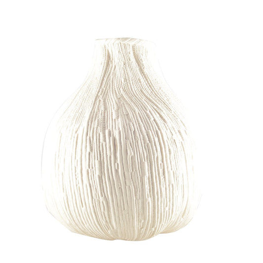 Witte Ronde Vaas Cremeux Groot Model |woon-meubel.nl!